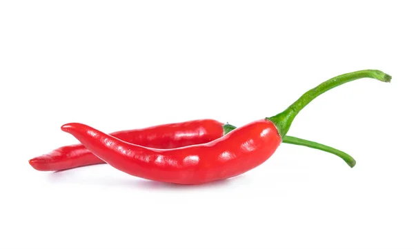 Chiles Rojos Aislados Sobre Fondo Blanco — Foto de Stock