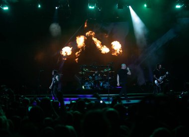 Detroit, Michigan, ABD - 03.05.2019: Özel konuk Three Days Grace ile Little Caesar 's Arena' da canlı performans
