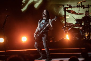 Detroit, Michigan, ABD - 03.05.2019: Özel konuk Three Days Grace ile Little Caesar 's Arena' da canlı performans