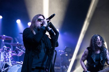 Detroit, Michigan / USA - 02.13.2020: Queensryche heavy metal grubu Saint Andrews Hall 'da sahne aldı.