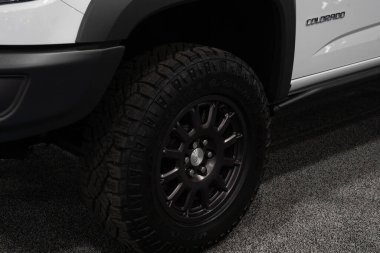 Novi, Michigan, ABD - 01.04.2020: Güneydoğu Michigan Otomobil Fuarı ve 2020 otomobil ve kamyonun tamamı.