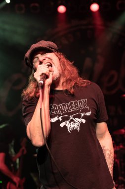 Detroit, Michigan, ABD - 02.16.2019: Candlebox 'dan Kevin Martin The Fillmore' da 25. yıl dönümü turnesinde sahne aldı