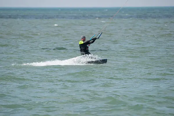 Kite Boarder Man Practice Ocean Water Ηπα 2020 Michigan Μετρό — Φωτογραφία Αρχείου