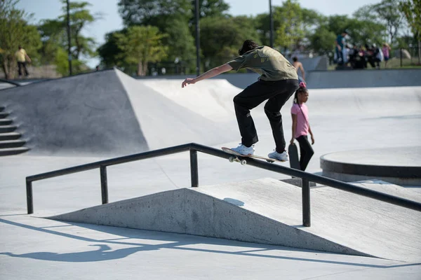 Detroit Michigan Usa 2019 Σκέιτμπορντ Κάνουν Skateboard Στο Detroit Skate — Φωτογραφία Αρχείου