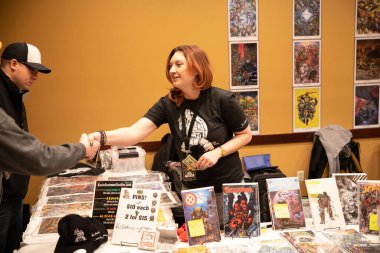 Sterling Heights, Michigan, ABD - 02.08.2020: Astronomicon 3 Comic Convention and Cosplay Expo.