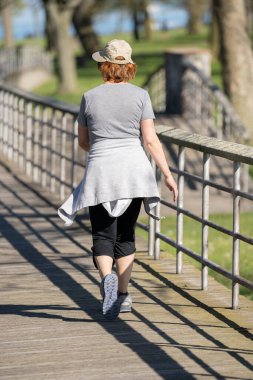 Harrison Township, Michigan, ABD - 20 Mayıs 2020: Covid-19 Corona Virüsü sırasında Michigan Metro Parkı etkinliği.