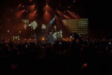Detroit, Michigan, ABD - 03.05.2019: Özel konuk Three Days Grace ile Little Caesar 's Arena' da canlı performans