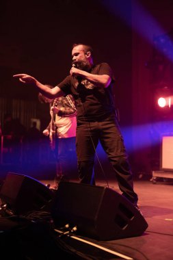 Detroit, Michigan, ABD - 09.29.2019: Debriyaj Mason Tapınağında canlı performans sergiliyor