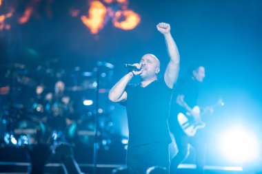 Detroit, Michigan, ABD - 03.05.2019: Özel konuk Three Days Grace ile Little Caesar 's Arena' da canlı performans