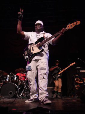 Orlando, Florida, ABD - 09.01.2018: Trae Pierce ve Rahibe Hazel 'ın T Stones açılışı Orlando, Florida' daki House of Blues 'da canlı performans sergiledi.