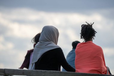 Harrison Township, Michigan, ABD - 30 Mayıs 2020: Covid-19 sırasında Michigan Metro Parkı etkinliği, Corona Virüsü.