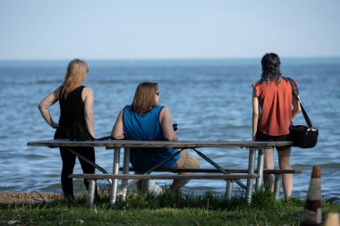 Corona Virüsü Covid 19 salgını sırasında Michigan Metro Park etkinliği.