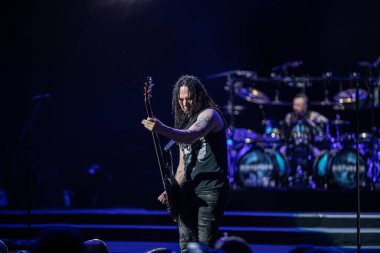 Detroit, Michigan, ABD - 03.05.2019: Özel konuk Three Days Grace ile Little Caesar 's Arena' da canlı performans