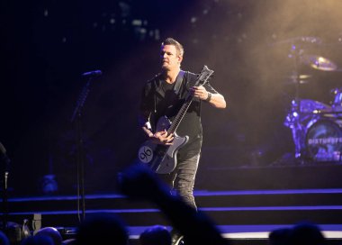 Detroit, Michigan, ABD - 03.05.2019: Özel konuk Three Days Grace ile Little Caesar 's Arena' da canlı performans