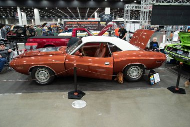 Detroit, Michigan, ABD 28 Şubat 2020: 68. Geleneksel Otomatik Rod Gösterisi ve Fuarı.
