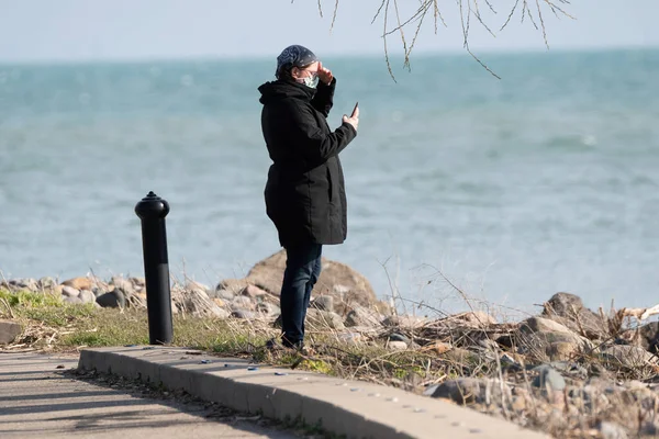 Harrison Township Michigan Usa April 2020 Michigan Metro Park Activity — Stock Photo, Image