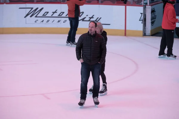 Hockeytown Winter Festival 2020 People Skates — Stock Photo, Image