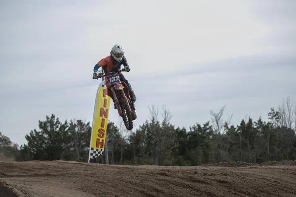 Orlando Florida Estados Unidos 2018 Motocross Riders Practican Trucos Habilidades — Foto de Stock