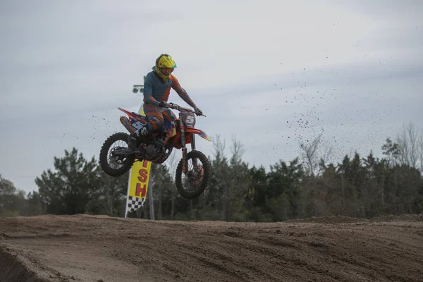 Orlando Florida Estados Unidos 2018 Motocross Riders Practican Trucos Habilidades —  Fotos de Stock