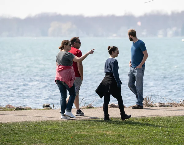 Harrison Township Michigan Usa April 2020 Michigan Metro Park Activity — Stock Photo, Image