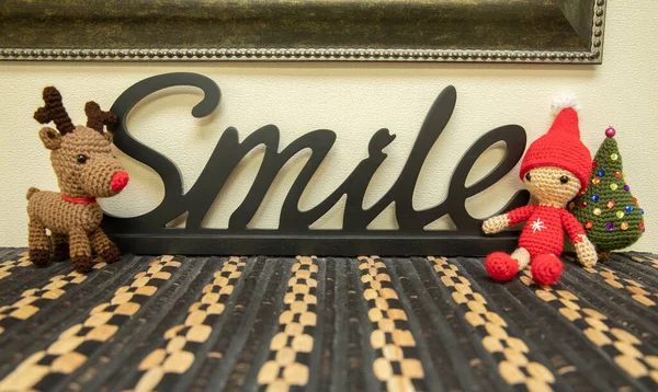 Праздничный Знак Надписью Smile — стоковое фото