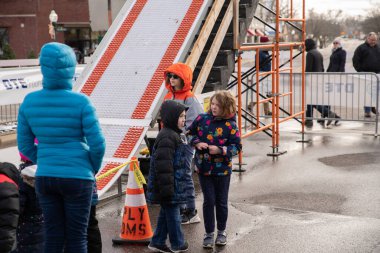Plymouth, Michigan, ABD - 01.12.2020: Plymouth Buz Festivali 2020.