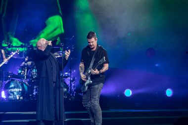 Detroit, Michigan, ABD - 03.05.2019: Özel konuk Three Days Grace ile Little Caesar 's Arena' da canlı performans