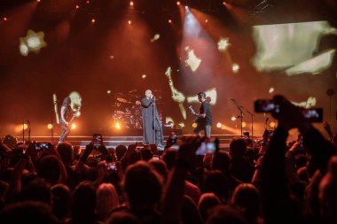 Detroit, Michigan, ABD - 03.05.2019: Özel konuk Three Days Grace ile Little Caesar 's Arena' da canlı performans
