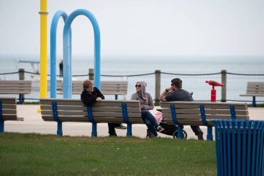 Harrison Township, Michigan / ABD - 19 Nisan 2020: Corona Virüsü sırasında Michigan Metro Parkı etkinliği.