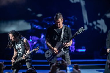 Detroit, Michigan, ABD - 03.05.2019: Özel konuk Three Days Grace ile Little Caesar 's Arena' da canlı performans