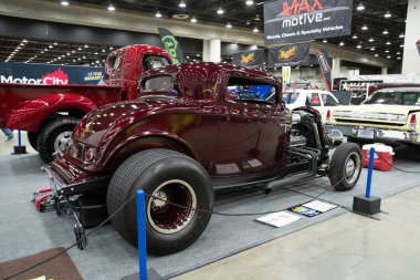 Detroit, Michigan, ABD 28 Şubat 2020: 68. Geleneksel Otomatik Rod Gösterisi ve Fuarı.