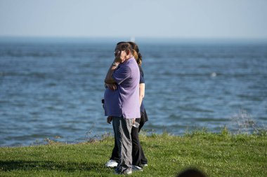 Corona Virüsü Covid 19 salgını sırasında Michigan Metro Park etkinliği.