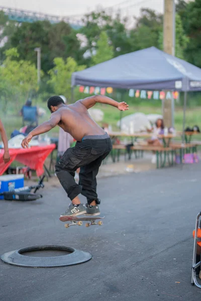 Detroit Michigan Abd 2019 Detroit Teki Kaykay Parkında Kaykaycılar — Stok fotoğraf