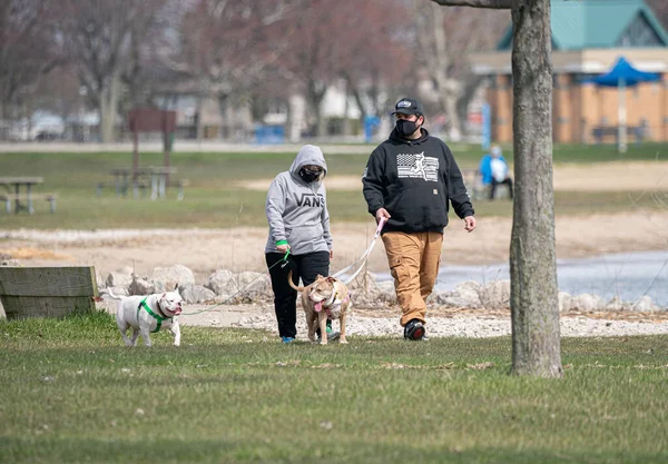 Harrison Township Michigan Eua Abril 2020 Michigan Metro Park Activity — Fotografia de Stock