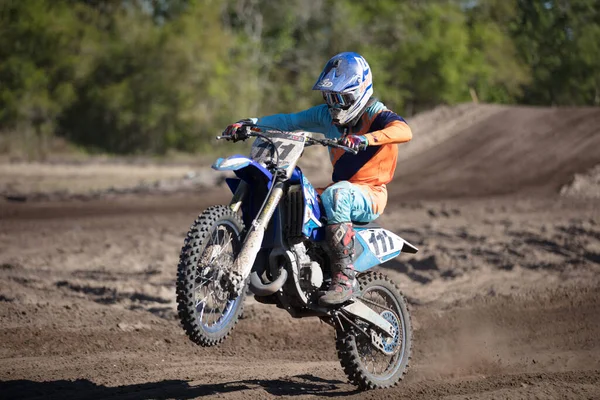 Orlando Florida Estados Unidos 2018 Motocross Riders Practican Trucos Habilidades — Foto de Stock