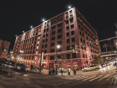  Detroit şehir merkezi, Brush Caddesi ve Monroe Caddesi, Detroit, Michigan, 6 Haziran 2019