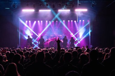 Detroit, Michigan / USA - 02.13.2020: Queensryche heavy metal grubu Saint Andrews Hall 'da sahne aldı.