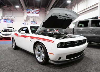 Novi, Michigan, ABD - 01.04.2020: Güneydoğu Michigan Otomobil Fuarı ve 2020 otomobil ve kamyonun tamamı.