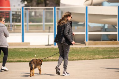 Harrison Township, Michigan / ABD - 19 Nisan 2020: Corona Virüsü sırasında Michigan Metro Parkı etkinliği.