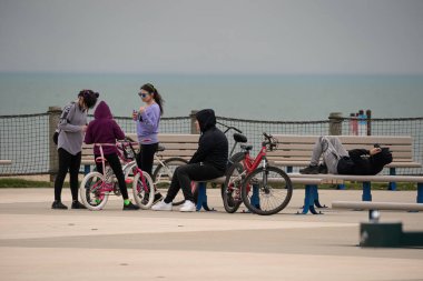 Covid-19 Corona Virüsü sırasında Michigan Metro Parkı etkinliği 