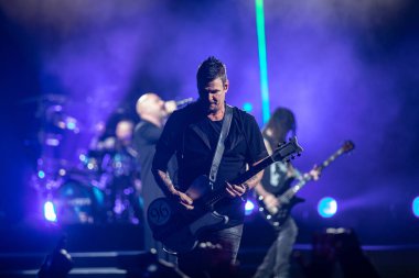 Detroit, Michigan, ABD - 03.05.2019: Özel konuk Three Days Grace ile Little Caesar 's Arena' da canlı performans