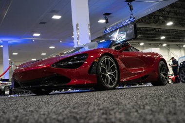 Novi, Michigan, ABD - 01.04.2020: Güneydoğu Michigan Otomobil Fuarı ve 2020 otomobil ve kamyonun tamamı.