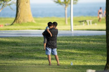 Corona Virüsü Covid 19 salgını sırasında Michigan Metro Park etkinliği.