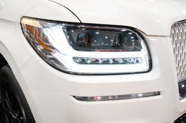 Novi, Michigan, ABD - 01.04.2020: Güneydoğu Michigan Otomobil Fuarı ve 2020 otomobil ve kamyonun tamamı.