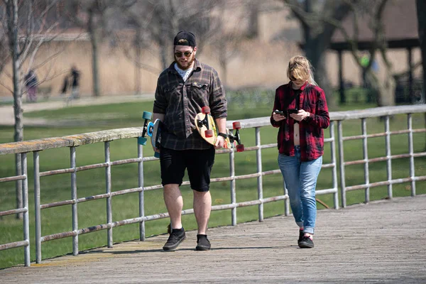 Harrison Township Michigan Verenigde Staten April 2020 Michigan Metro Park — Stockfoto