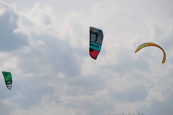 Harrison Township Michigan Usa May 2020 Kite Boarders Wind Surfers — Stock Photo, Image