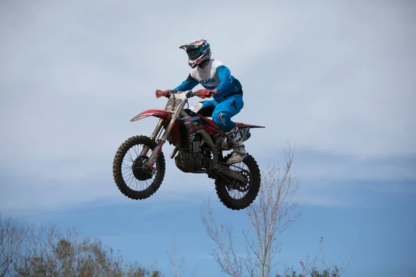 Orlando Florida Usa 2018 Motocross Fahrer Üben Einem Sonnigen Tag — Stockfoto