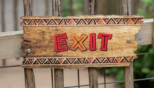 Letrero Publicado Dice Exit — Foto de Stock