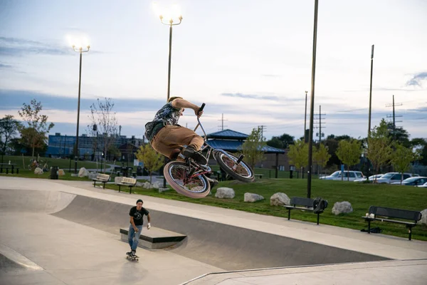 Detroit Michigan États Unis 2019 Les Motards Les Patineurs Entraînent — Photo