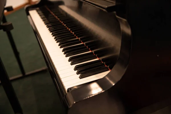 Piano Key Background Short Depth Field — Stock Photo, Image